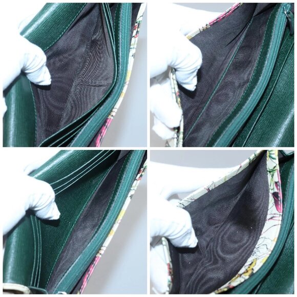 GUCCI Long Wallet Leather Ivory Silver Auth 140424 - Picture 12 of 13